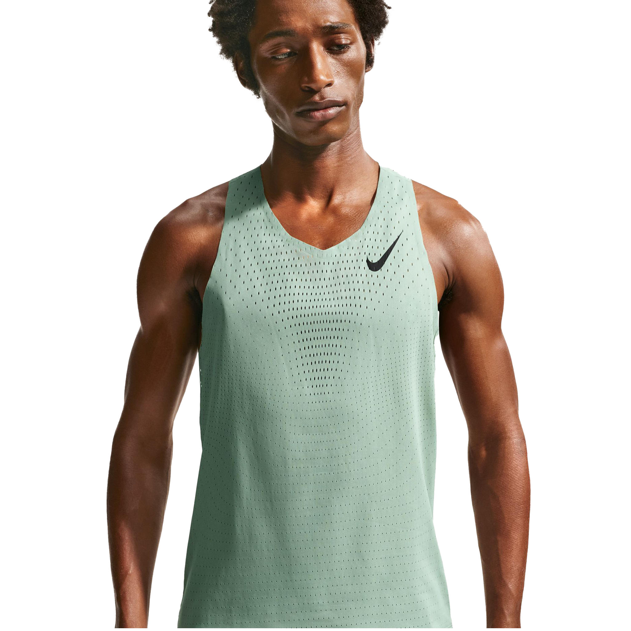 Nike Mens AeroSwift Dri-FIT ADV Running Singlet - Steam/Black