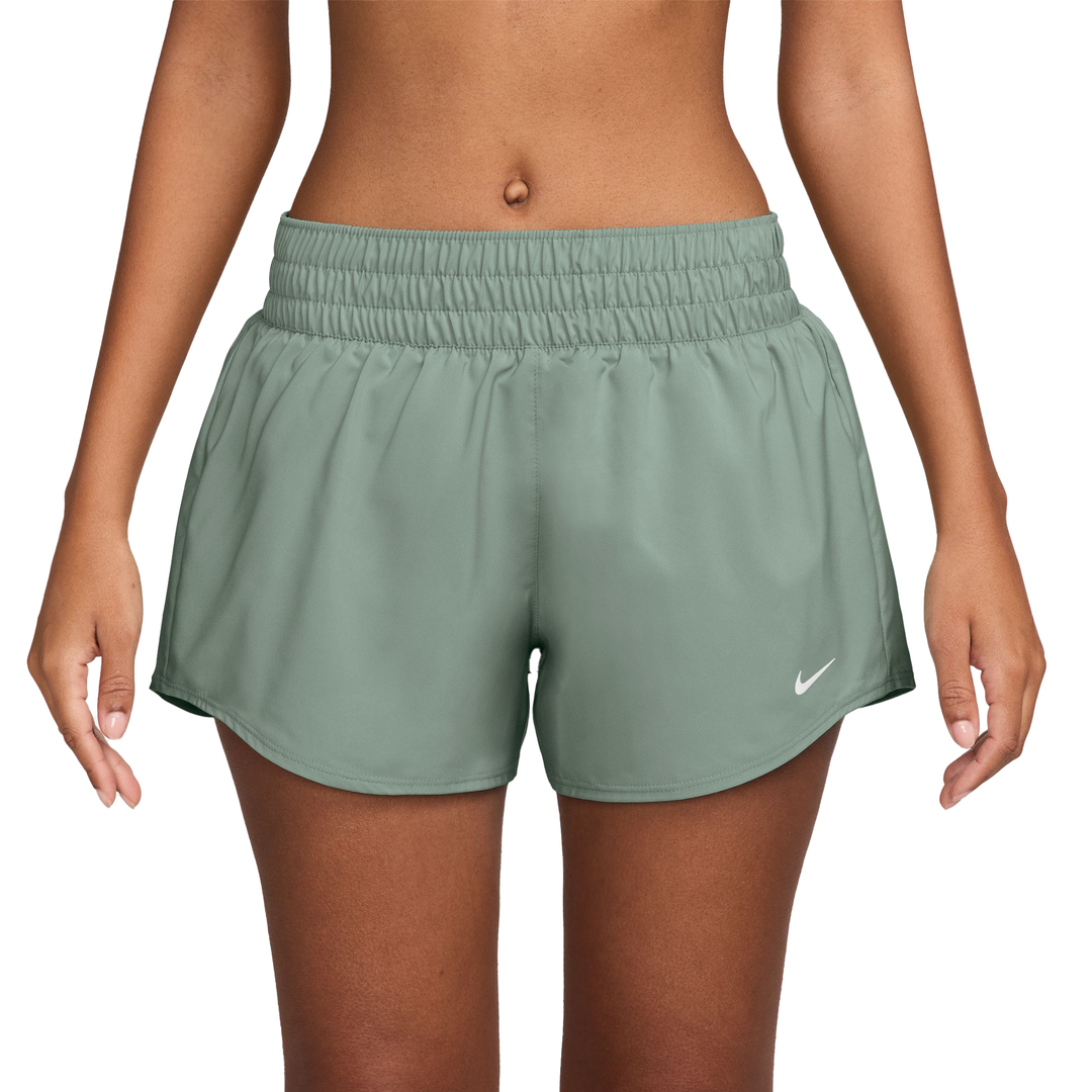 Nike One Women's Dri-FIT Mid-Rise 3in Brief-Lined Shorts - Steam/White