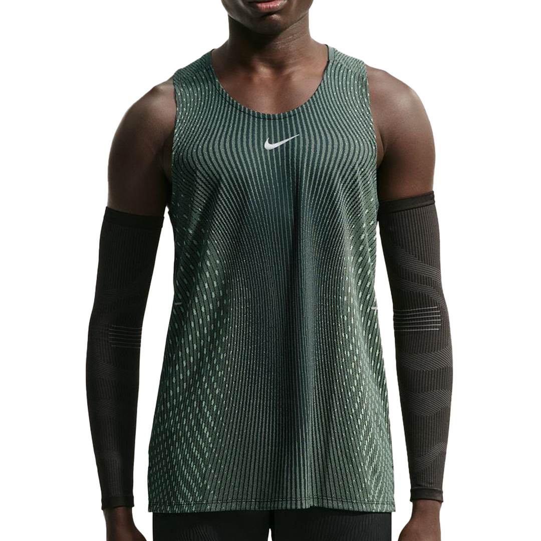 Nike Mens Stride Aero-FIT Running Tank - Black/Light Green Spark/Reflective Silver - SP26