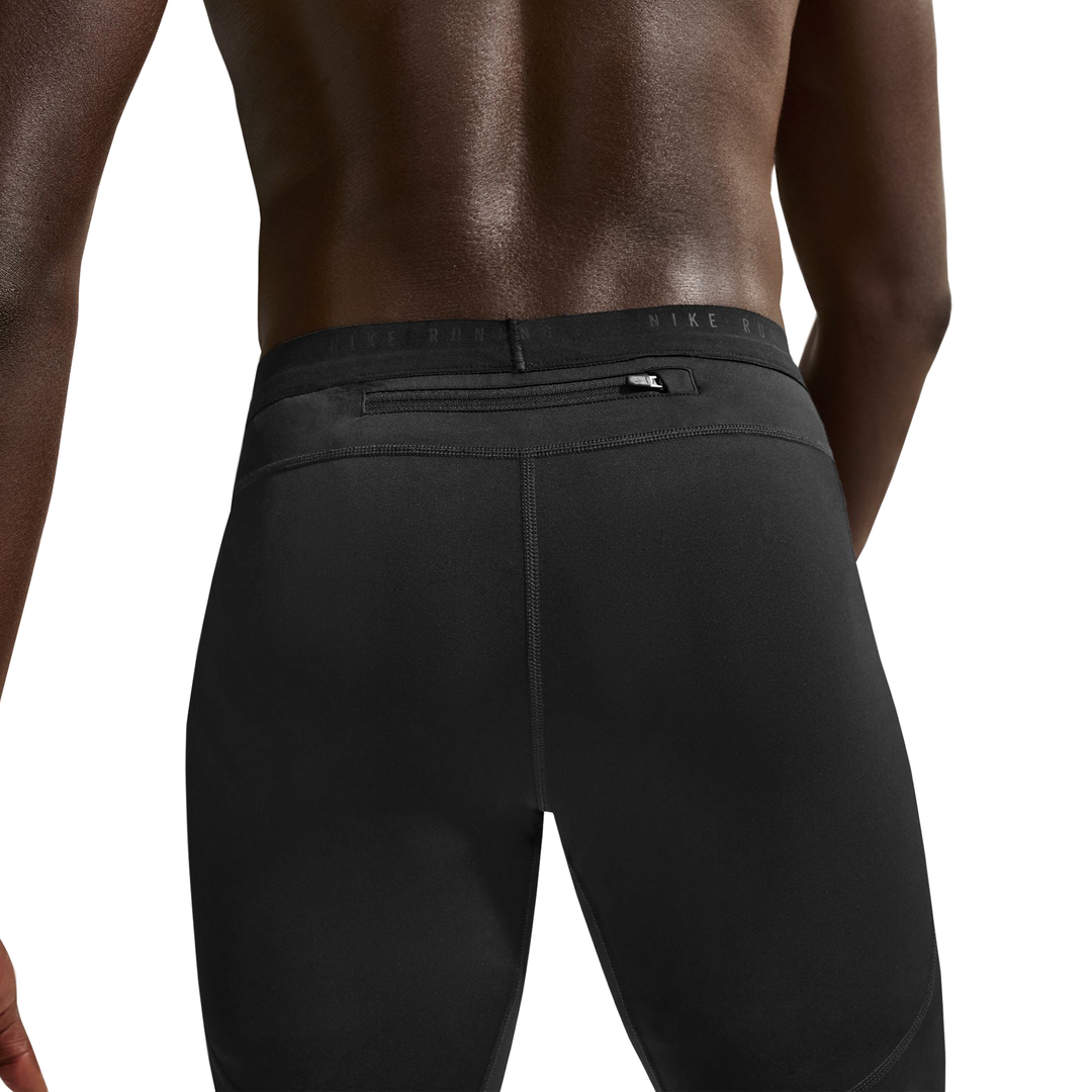Nike Mens Dri-FIT 1/2 Length Stride Tights - Black/Reflective Silver