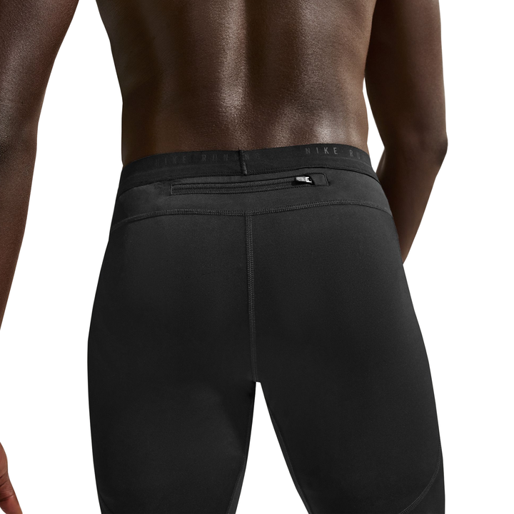 Nike Mens Dri-FIT 1/2 Length Stride Tights - Black/Reflective Silver