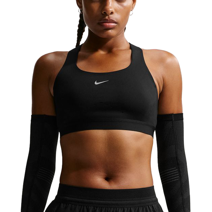 Nike Swift Womens High-Support Lightly Lined Sports Bra - Black/Reflective Silver - SP26