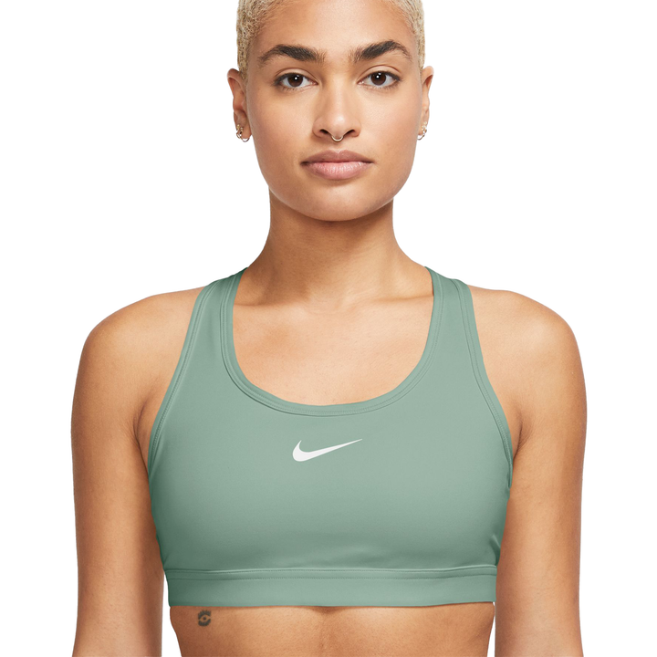 Nike Swoosh Womens Medium Support Padded Sports Bra - Steam/White - SP26