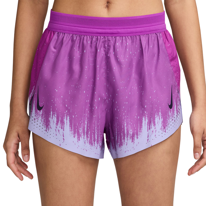 Nike Womens Dri-FIT ADV Brief-Lined AeroSwift Shorts - Vivid Purple/Purple Dynasty - HO26