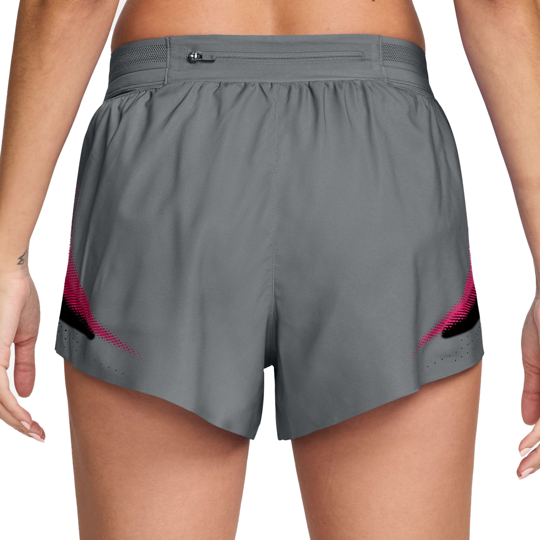 Nike Womens Dri-FIT ADV Brief-Lined 3" AeroSwift Shorts - Iron Grey/White - SU26