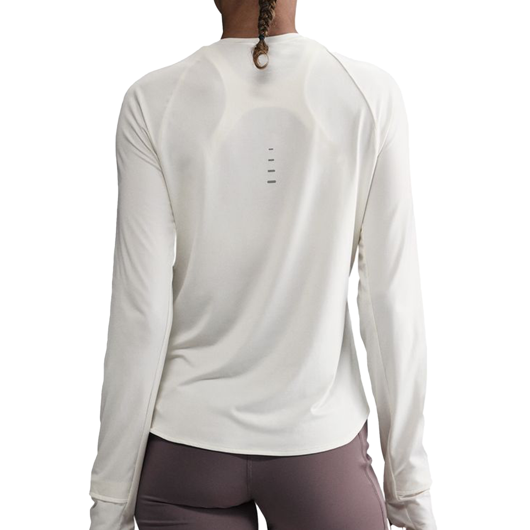 Nike Womens Dri-FIT UV L/S Crew Neck Swift Tee - Sail/Reflective Silver - SU26