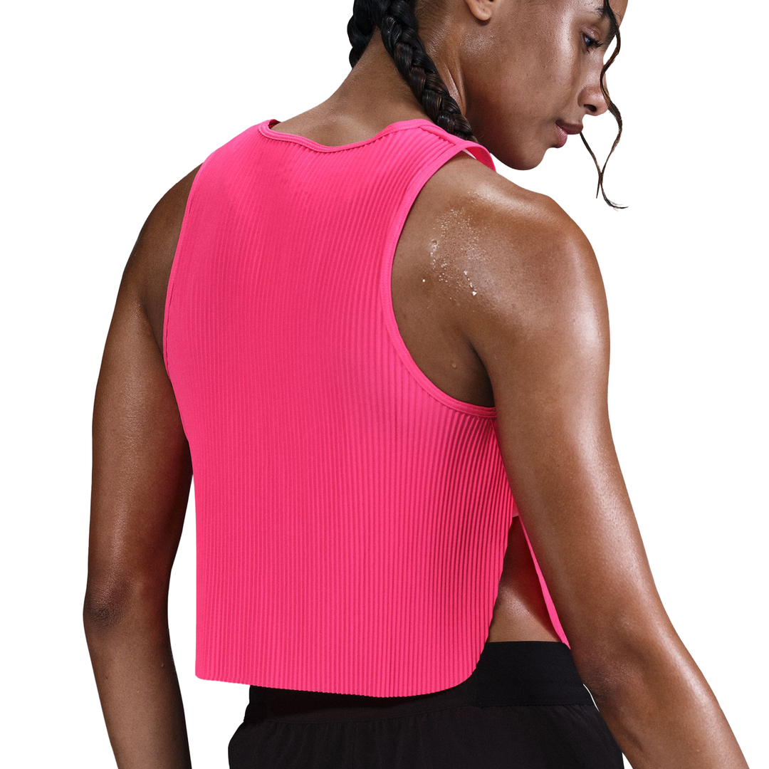 Nike Womens Dri-FIT ADV Cropped Running Tank Top - Hyper Pink/Black - FA25