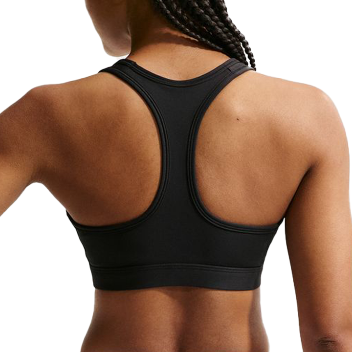 Nike Swoosh Womens Medium-Support Padded Sports Bra - Black/White - HO26