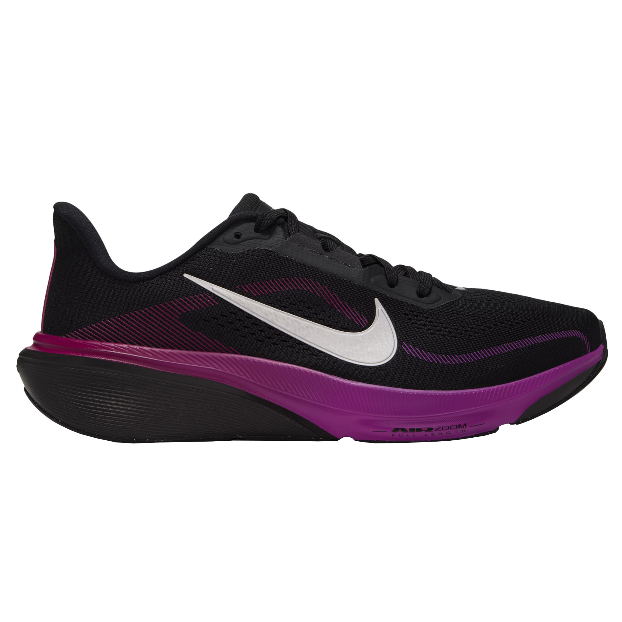 Nike Womens Pegasus 42 -  Black/Metallic Silver/Vivid Purple - Neutral - HO26