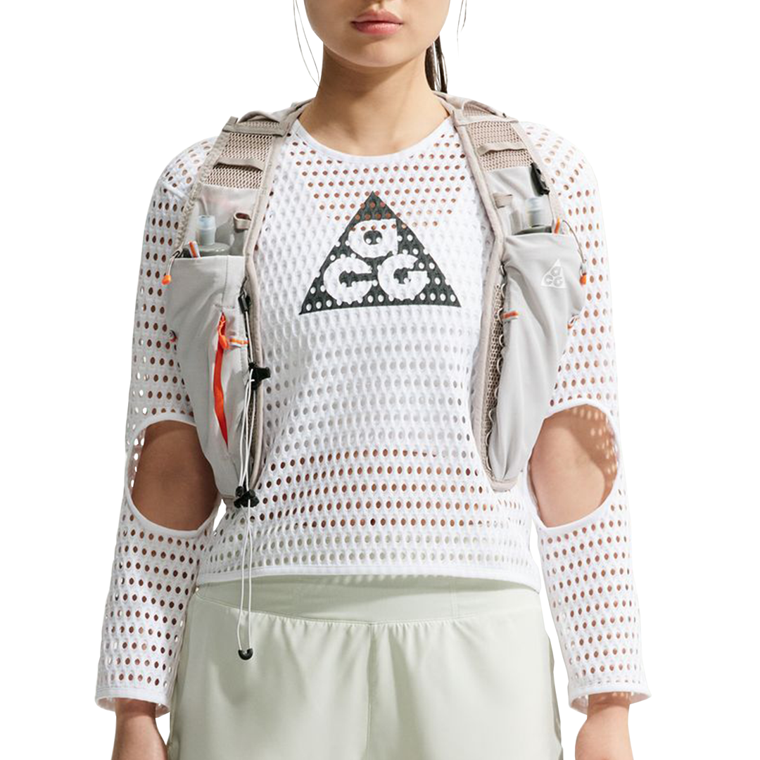 Nike ACG Womens Dri-FIT Radical AirFlow NXT L/S Trail Running Top - White/Anthracite - HO26