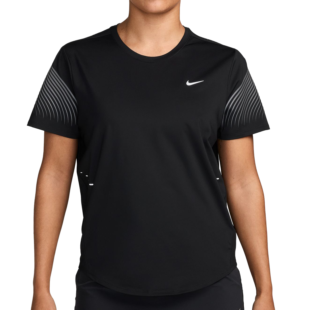 Nike Womens Swift Flash Dri-FIT Running Tee - Black/Reflective Silver