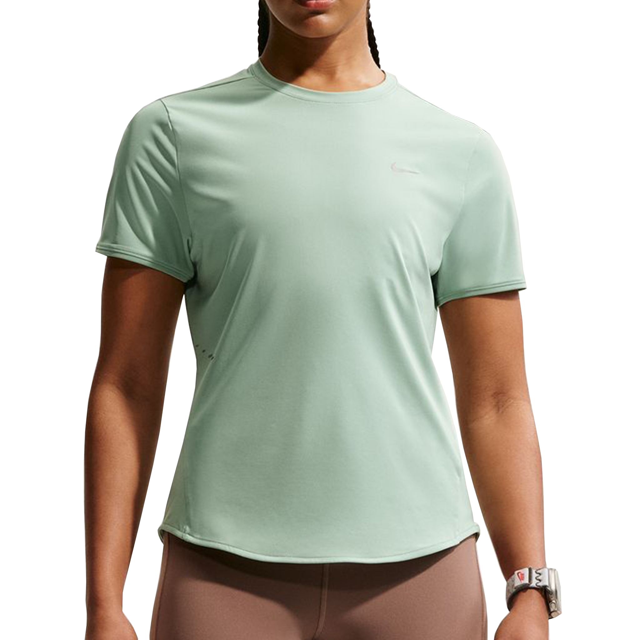 Nike Women's Dri-FIT Short-Sleeve Swift Tee - Steam/Reflective Silver - SU26
