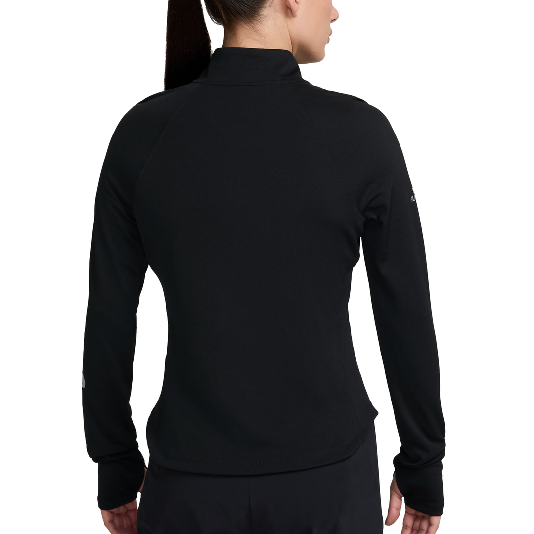 Nike Womens Tempo Flash Dri-FIT 1/2 Zip Running Top - Black/Reflective Silver