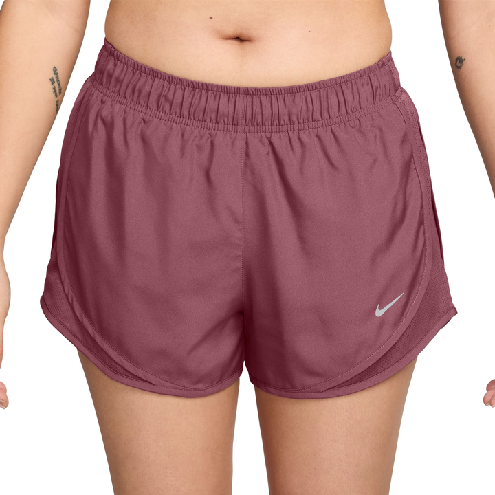 Nike Women's Tempo Dri-FIT Mid-Rise Brief-Lined Short - Pink Smoke/Pink Smoke/Reflective Silver - SU26