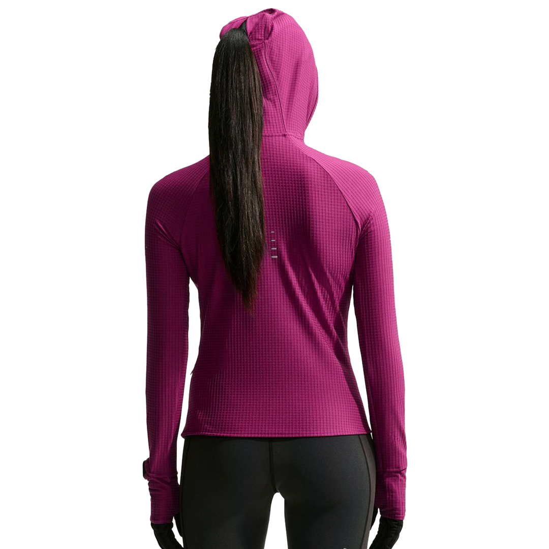 Nike Swift Womens Therma-FIT L/S Hooded Running Top - True Berry/Reflective Silver - HO26