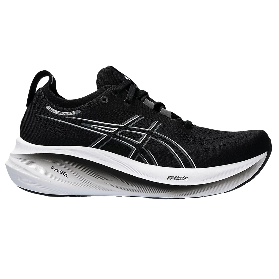 Asics Womens Gel Nimbus 26 Black Graphite Grey Run North West