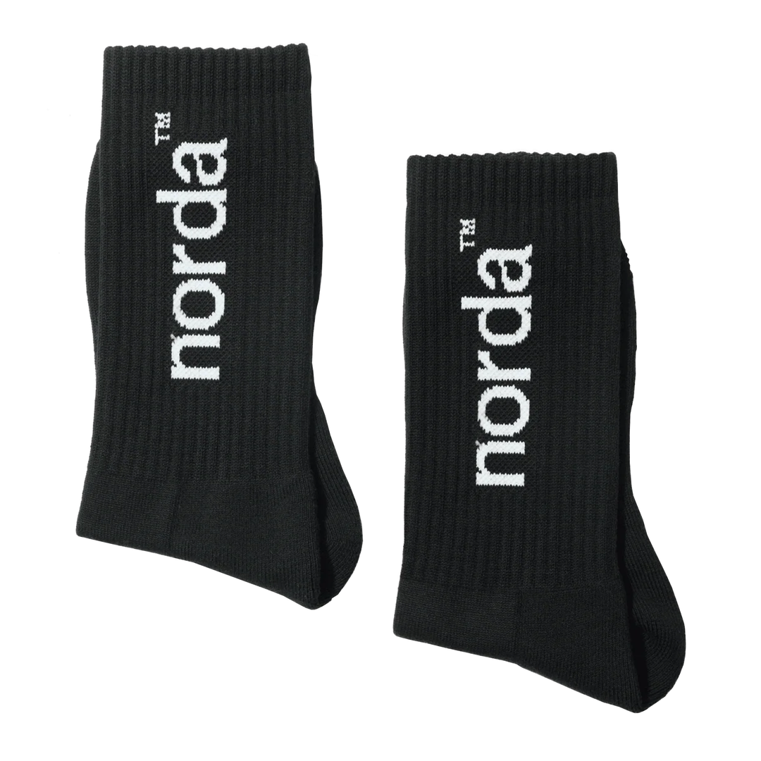Norda Retro Socks - Black - SS26