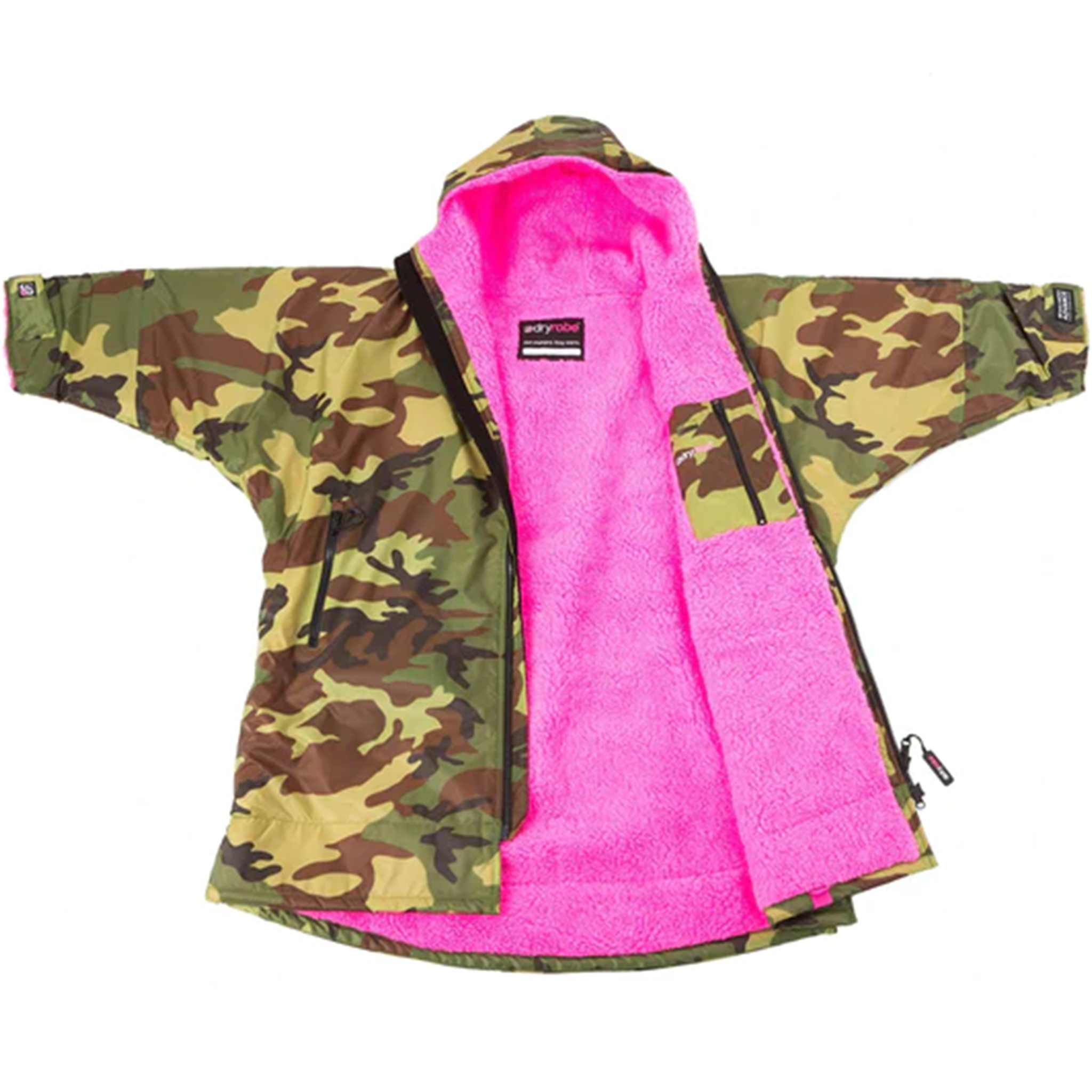 Dryrobe Advance KIDS (10-13) Long Sleeve - Camo/Pink
