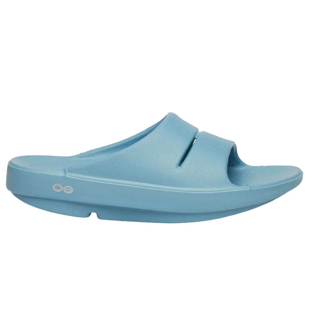 Claquette de récupération unisexe Oofos OOahh - Bleu océan - SS26