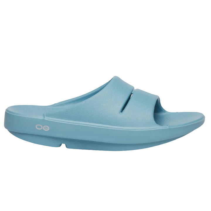 Claquette de récupération unisexe Oofos OOahh - Bleu océan - SS26