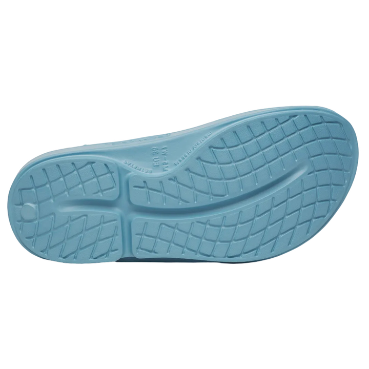 Claquette de récupération unisexe Oofos OOahh - Bleu océan - SS26