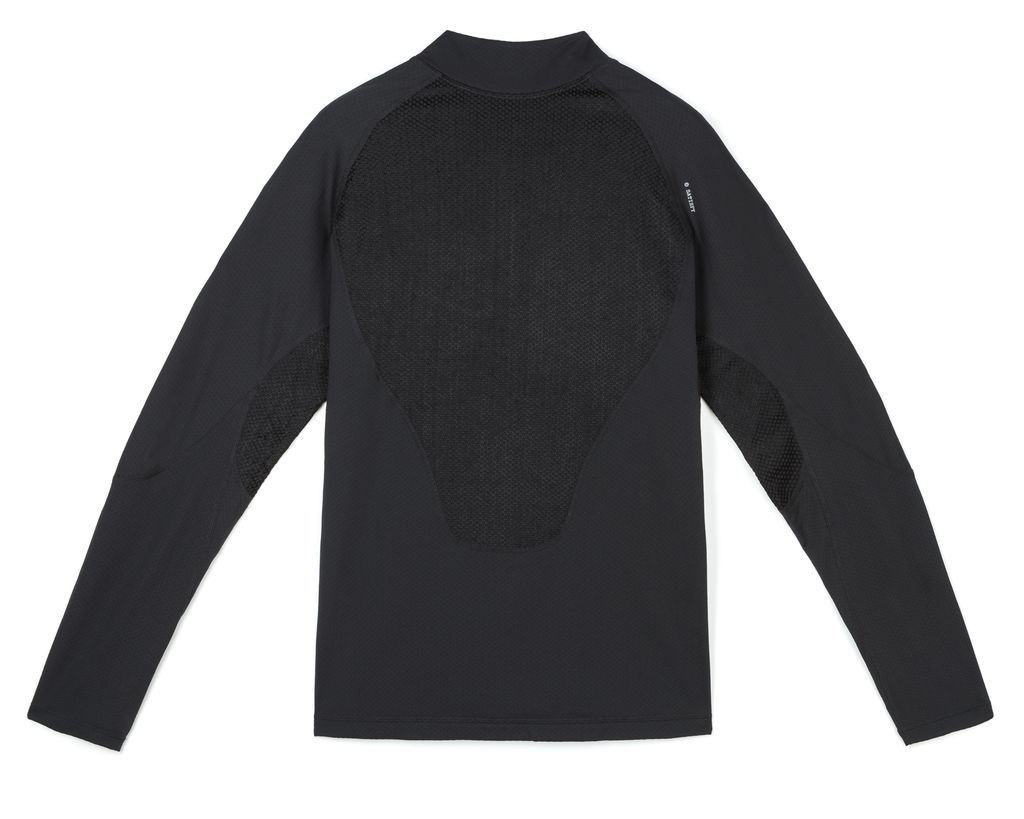 Satisfy Mens Fuzzfleece Octa Half-Zip Long Tee - Black