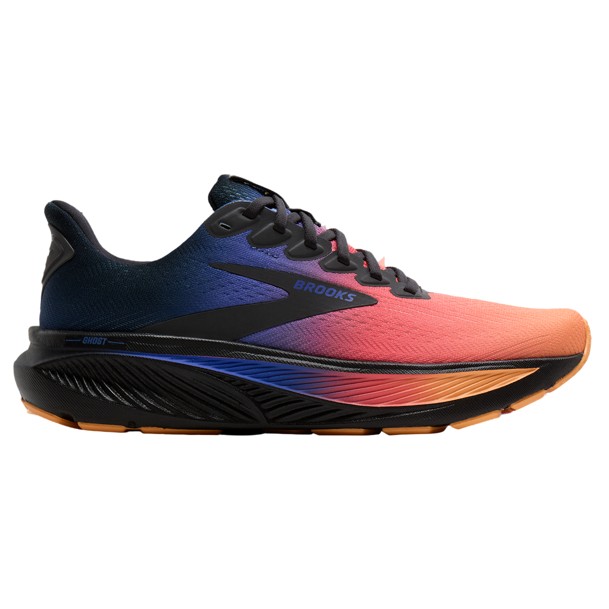 Brooks Damen Ghost 17 – Nacht/Blau/Papaya – Neutral – AW25