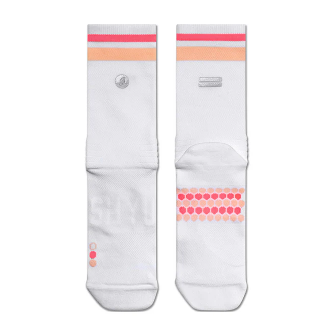 SHYU Racing Half Crew Socks - White/Peach/Melon
