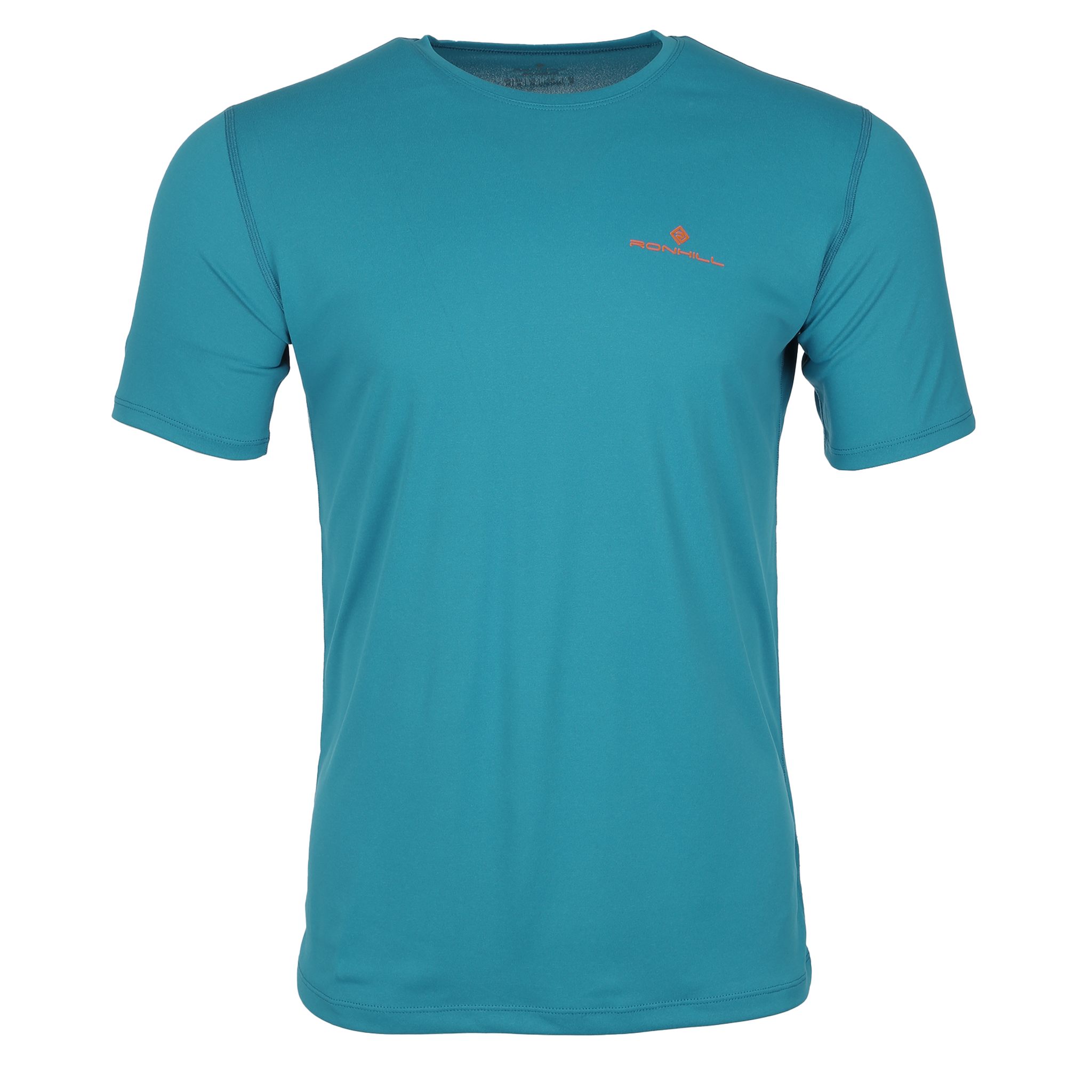 RonHill Mens Core S/S Tee - Petrol/Fluo Orange