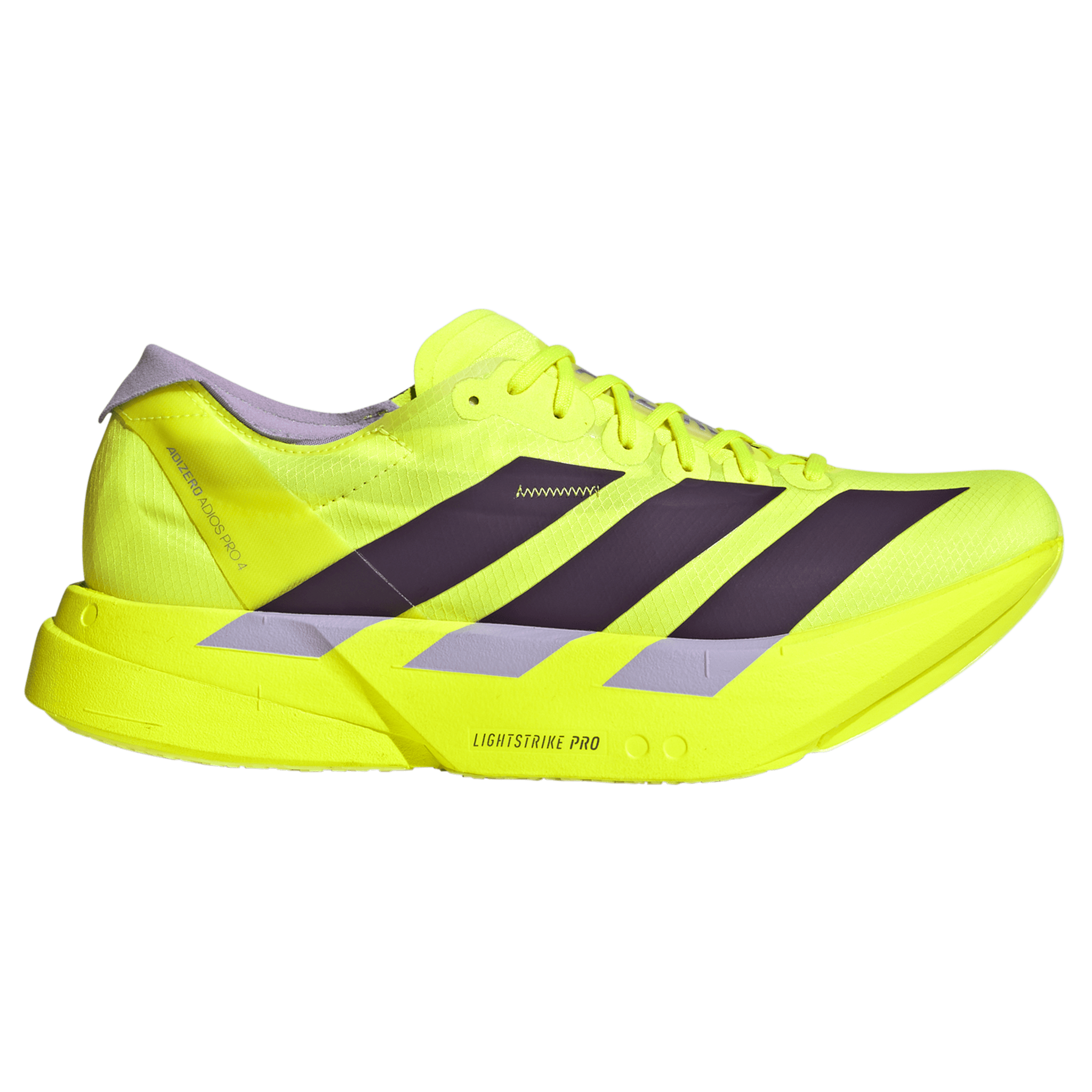 Adidas Mens Adizero Adios Pro 4 - Solar Yellow/Aurora Plum/Powder Plum - Neutral - SS26