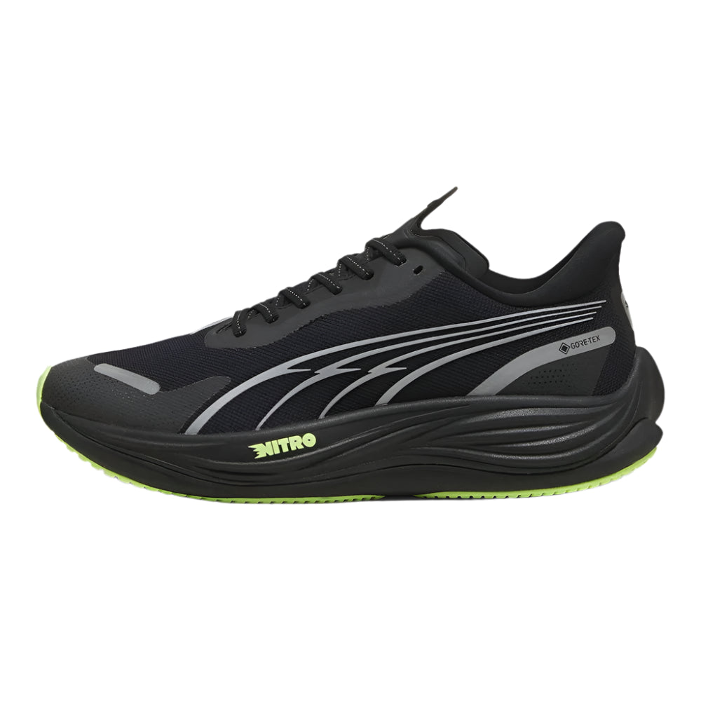 Puma Mens Velocity NITRO 3 GTX - Puma Black/Puma Silver/Fizzy Apple - Neutral
