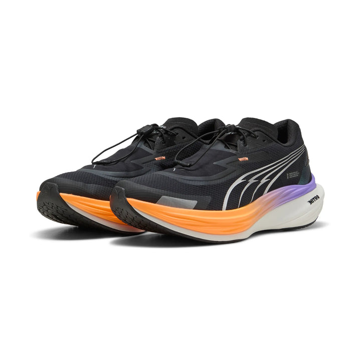 Puma Mens Deviate NITRO 3 WTR+ - Puma Black/Heat Fire - Neutral - AW25