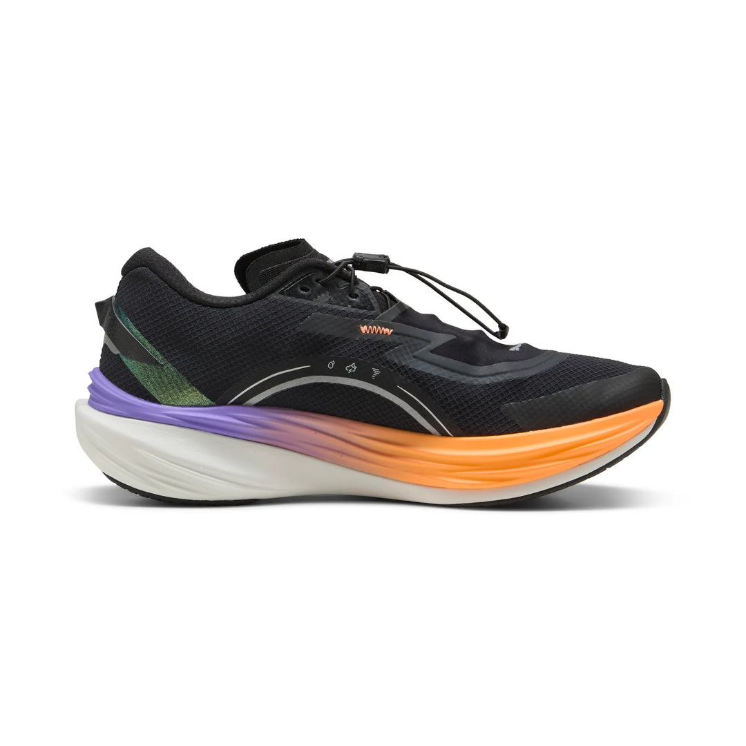 Puma Mens Deviate NITRO 3 WTR+ - Puma Black/Heat Fire - Neutral - AW25