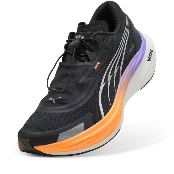 Puma Mens Deviate NITRO 3 WTR+ - Puma Black/Heat Fire - Neutral - AW25