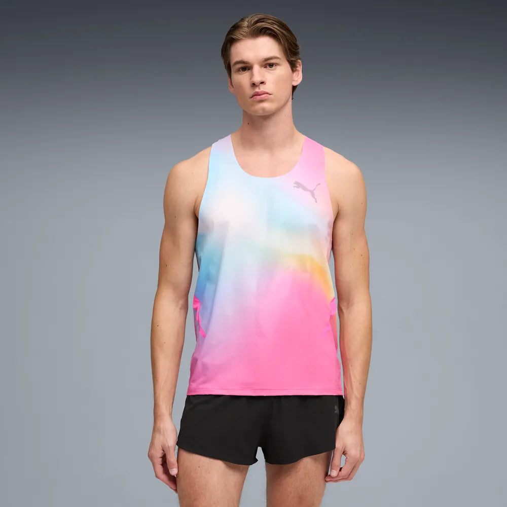 Puma Mens Ultraweave Graphic Singlet - Poison Pink - SS26