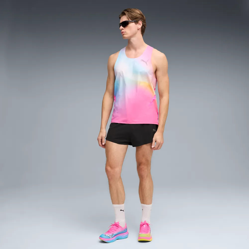 Puma Mens Ultraweave Graphic Singlet - Poison Pink - SS26