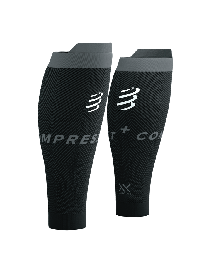 Compressport R2 Sauerstoff-Kompressionsmanschette – Schwarz/Stahlgrau
