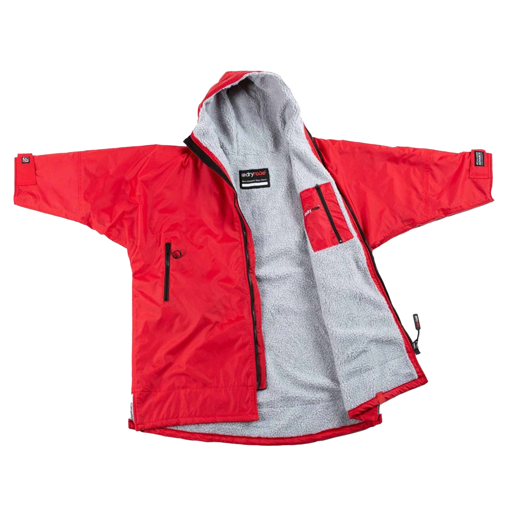 Dryrobe Advance KIDS (10-13) Long Sleeve - Red/Grey