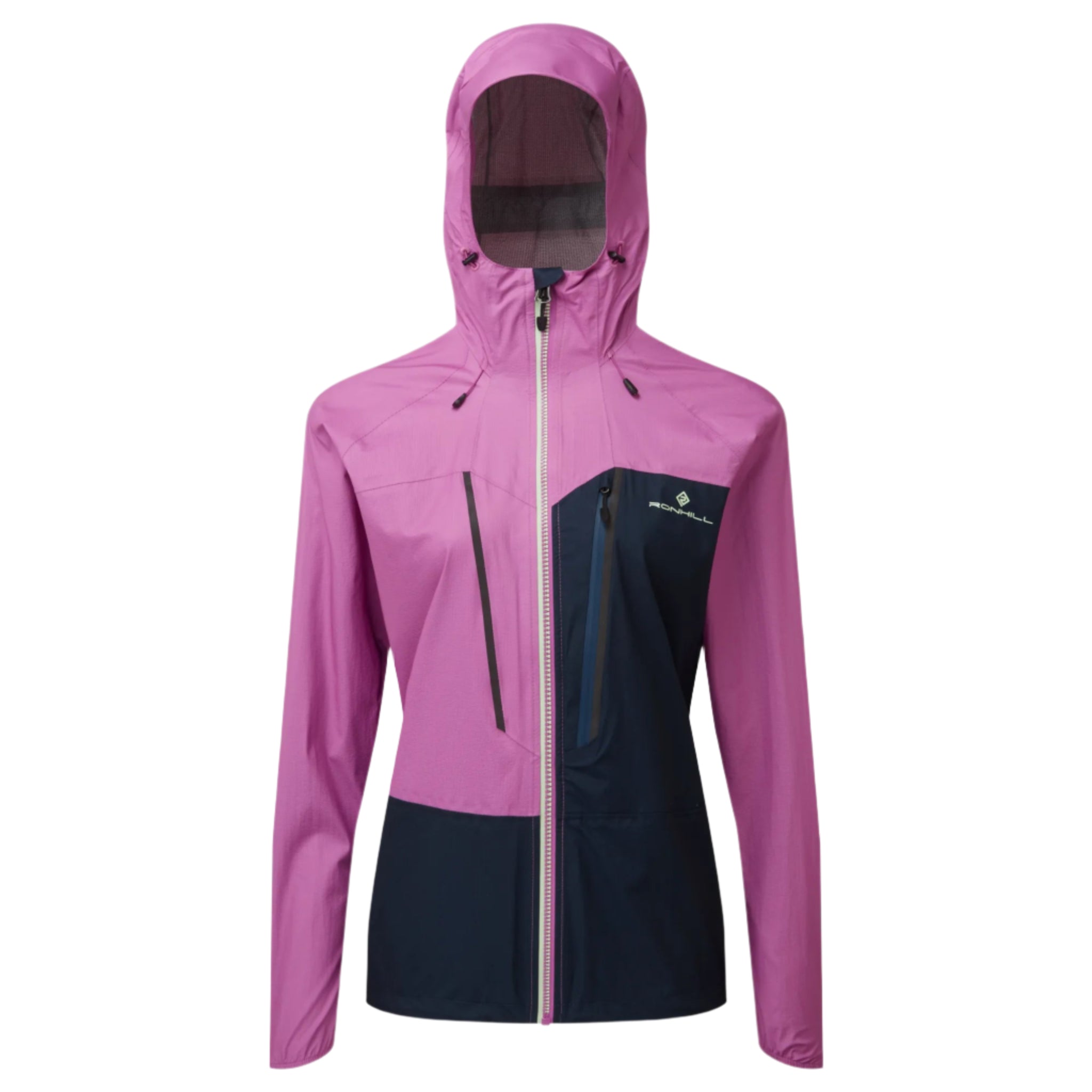 RonHill Womens Tech Fortify Waterproof Jacket - Dark Navy/Fuchsia