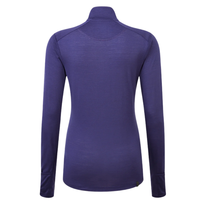 RonHill Womens Tech Merino 1/2 Zip - Deep Ocean/Regal Purple