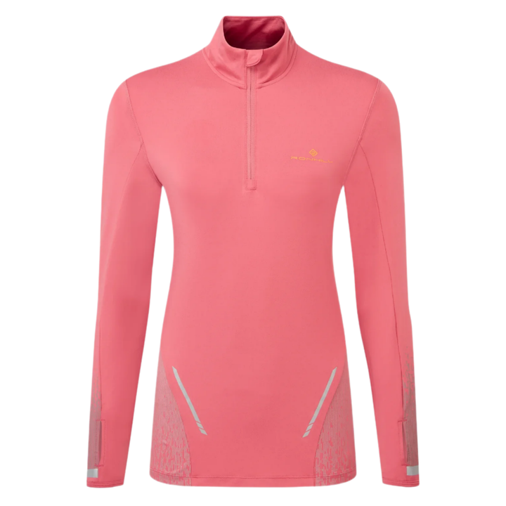 RonHill Womens Tech Reflect 1/2 Zip - Salsa/Reflect