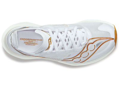 Saucony Mens Endorphin Elite - White/Gold - Neutral
