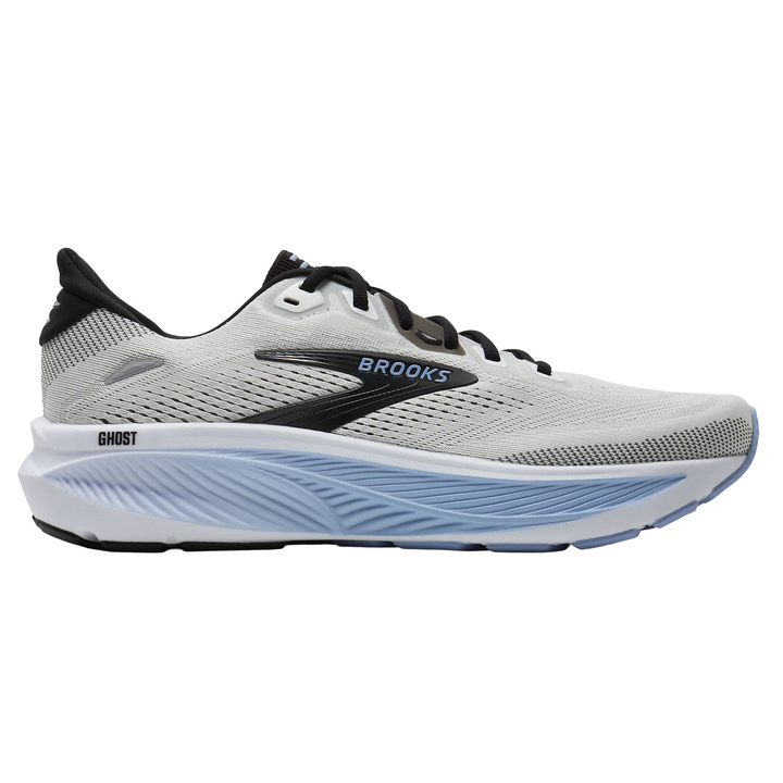 Brooks Mens Ghost 18 Wide - 2E Width - White/Black/Open Air - Neutral - AW26