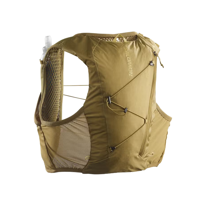 Salomon Womens Active Skin 4 Vest with Flasks - Brilliant Olive/Willow