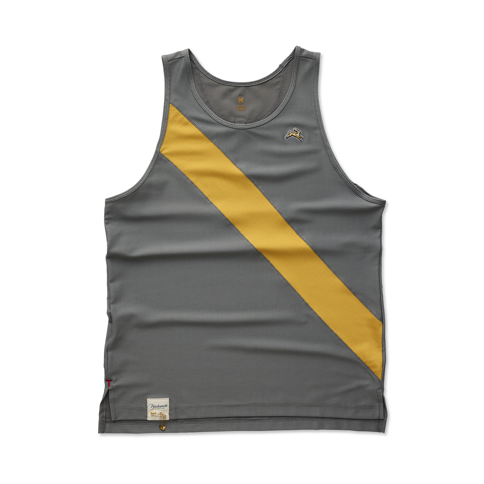 Tracksmith Mens Van Cortlandt Singlet - Sedona Sage/Honey Gold - AW25