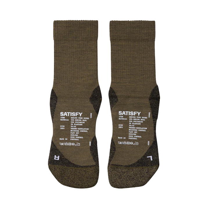 Satisfy Merino Nylon Tube Socks - Dark Olive - SS26