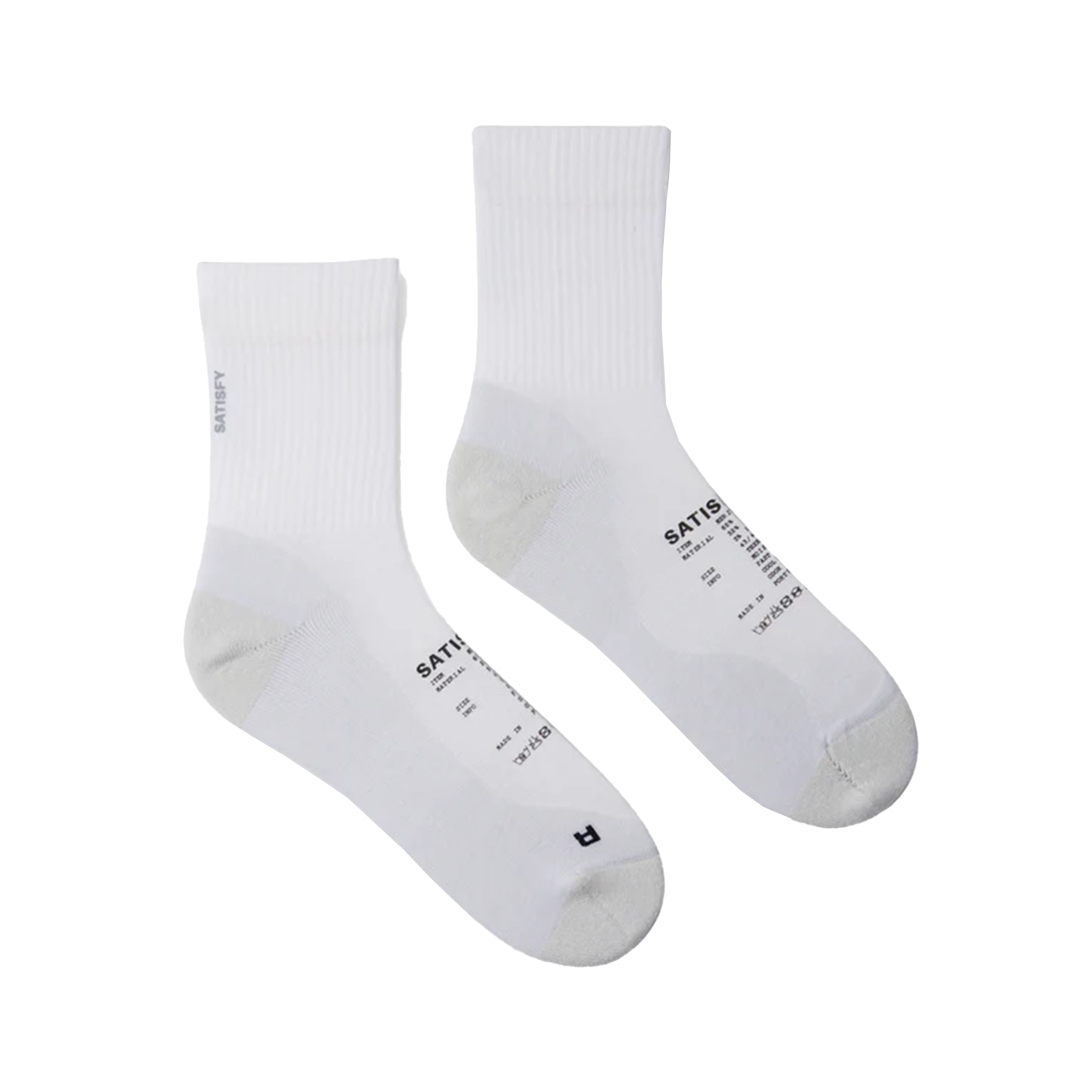 Chaussettes tube en nylon mérinos Satisfy - Blanc cassé - SS26