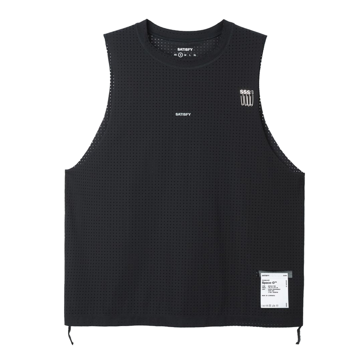 Satisfy Womens Space-O Muscle Tee - Black - SS26