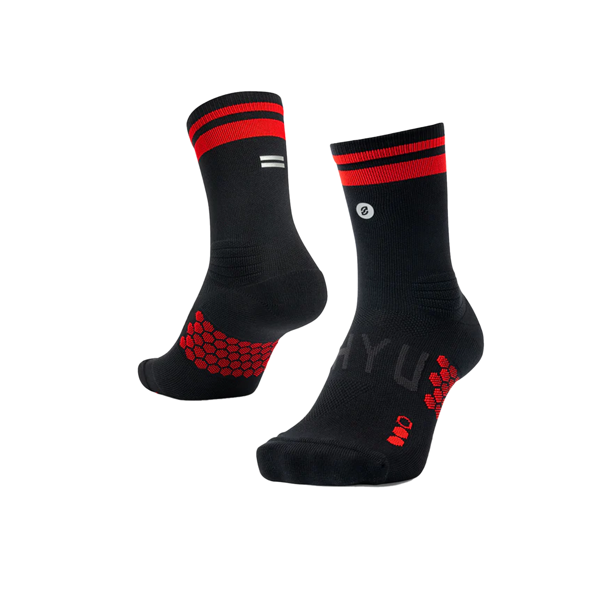 Chaussettes SHYU Racing Half Crew - Noir/Rouge/Rouge
