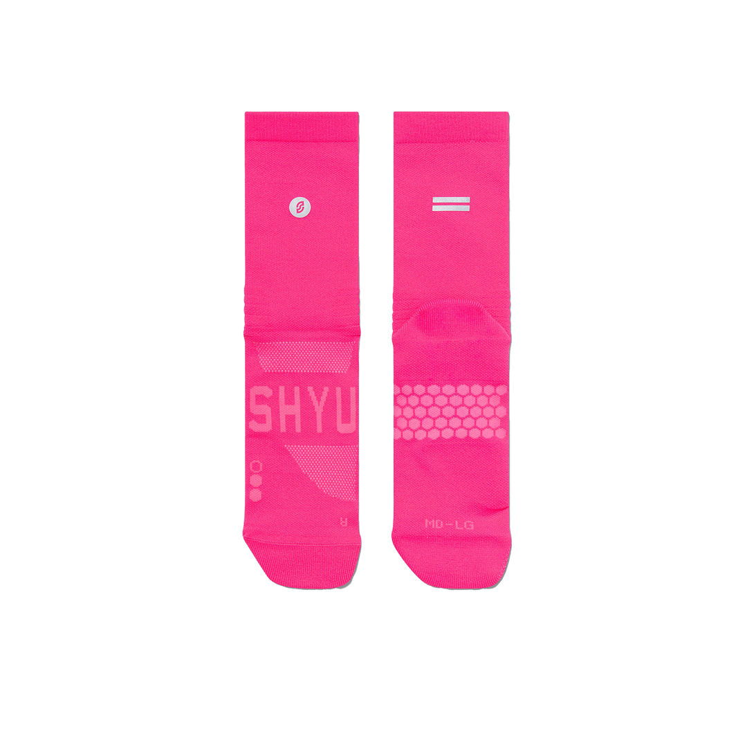 SHYU Racing Half Crew Socks - Pink/Pink/Pink